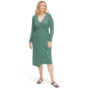 Diane Von Furstenberg x Target geo print midi wrap dress medium new with tags